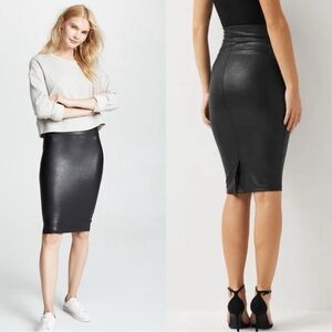 Spanx Faux Leather Tummy Control Pencil Skirt